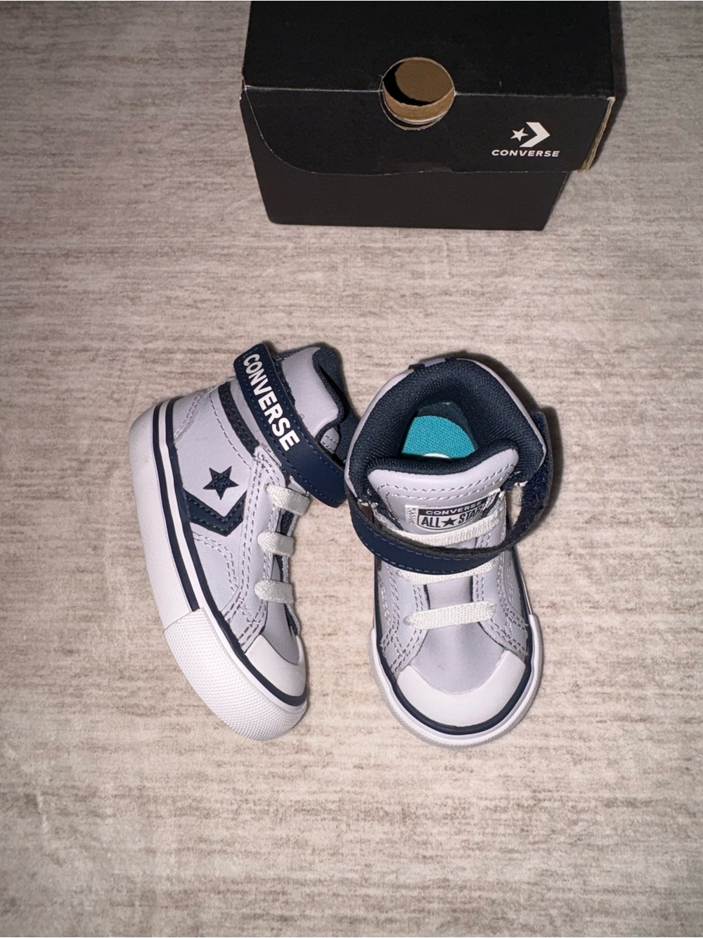 Converse Kids White & Navy Star Player Sneakers